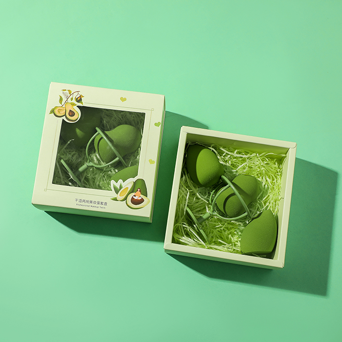 Avocado makeup sponge set